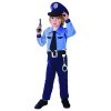 Ciao- Policier Costume déguisement garçon avec Muscles rembourrés Carnaval, 14799.4-6, Bleu, 4 Anni