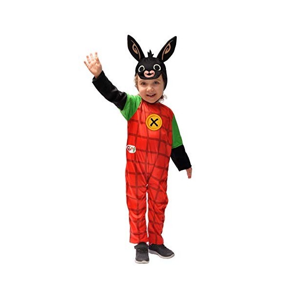 Ciao- Bing Lapin Costume déguisement Original Baby Taille Ans , Unisex Children, 11280.2-3, Red, Black, 2-3 Years