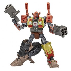 Transformers Legacy Evolution Deluxe-Jouet de Crashbar-14 cm-Figurine pour garçons et Filles à partir de 8 Ans, F7195, Multic