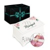 Maverton Boîte à Bijoux Musicale personnalisée avec ballerine - 17x11x9 Coffret à trésors avec impression pour petite fille -