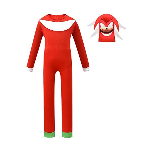 laughZuaia Costume de jeu pour enfants - Hérisson de dessin animé - Combinaison avec gants et masques 11-12 ans, sonique , S