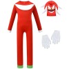 laughZuaia Costume de jeu pour enfants - Hérisson de dessin animé - Combinaison avec gants et masques 11-12 ans, sonique , S