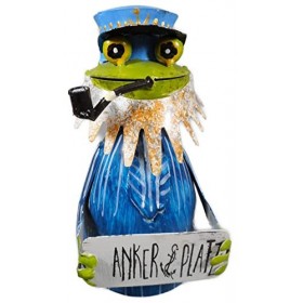 GTT H8 Clôture ou décoration de table Motif capitaine grenouille 19 x 12 x 10 cm