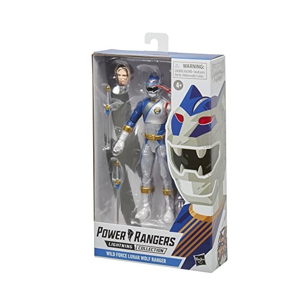 Power Rangers Lightning Wild Force Lunar Wolf Ranger 15 cm Figurine daction de Collection de qualité supérieure Power Pop Ar