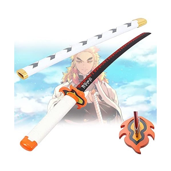 Lnder Épée De Samouraï en Bois, Katana en Bois Anime Japonaise, 75cm/100cm Jouets pour Enfants, pour Décoration Intérieure/Co