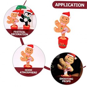 KOMBIUDA Jouet Chantant De Noël Jouet En Peluche De Noël Animatronique De Noël Twerking Dépice Jouet En Peluche Qui Parle Imi