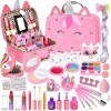 Flybay Maquillage Enfant Jouet Filles, Lavable Malette Maquillage Jouet pour Enfant, Coffret Maquillage Enfant Filles Makeup 