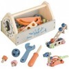 Boîte à outils en bois pour tout-petits, jouets éducatifs pour enfants, jouets, accessoires de jeux, cadeau créatif pour enfa