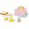 LEOMARK Grille-Pain en Bois - Pastel - Jeu dImitation, Jouets éducatifs avec Pain Et Beurre, du Miel, Accessoires Cuisine, 1