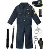 MOMBEBE COSLAND Costume de police pour enfants avec accessoires de jeu de simulation de police Ensembles de fête dHalloween 