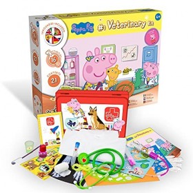 Science4You - Première Clinique Vétérinaire de Peppa Pig, Enfants 4-8 Ans - Jouet Veterinaire Enfant, 16 Experiences Scientif