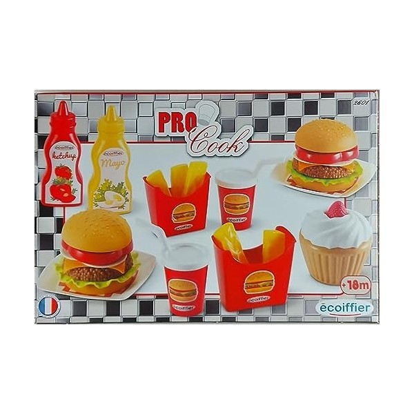 Set Hamburger pour Enfants – Imitations daliments – 32 pièces – Dès 18 Mois