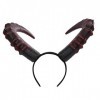 BSTCAR Cornes de Maleficent, bijou de tête gothique, cornes de diable, bandeau noir, accessoire de cosplay pour carnaval, Hal