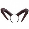 BSTCAR Cornes de Maleficent, bijou de tête gothique, cornes de diable, bandeau noir, accessoire de cosplay pour carnaval, Hal