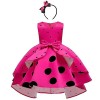 Enfants Bébé Fille Robe Tutu à Pois avec Bandeau Doreille, Déguisement pour Fête de Noël Carnaval Anniversaire Halloween, Sa