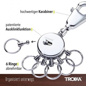 TROIKA Black Vision Porte-clés, 9 cm, Multicolore Schwarz Weiß 