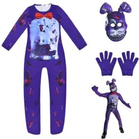 Jiumaocleu FNAF Costume de cosplay, combinaison pour enfants, horreur espion, Five Nights, Game Security Breach Sister Locati