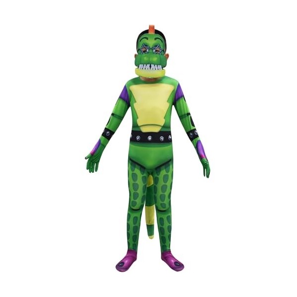 Jiumaocleu FNAF Costume de cosplay, combinaison pour enfants, horreur espion, Five Nights, Game Security Breach Sister Locati