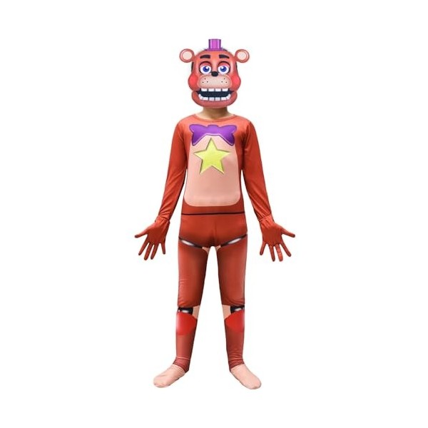 Jiumaocleu FNAF Costume de cosplay, combinaison pour enfants, horreur espion, Five Nights, Game Security Breach Sister Locati
