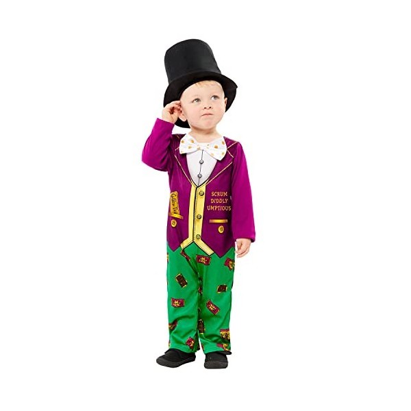 amscan 9916217 – Costume officiel de Roald Dahl Willy Wonka pour bébé de 18 à 24 mois