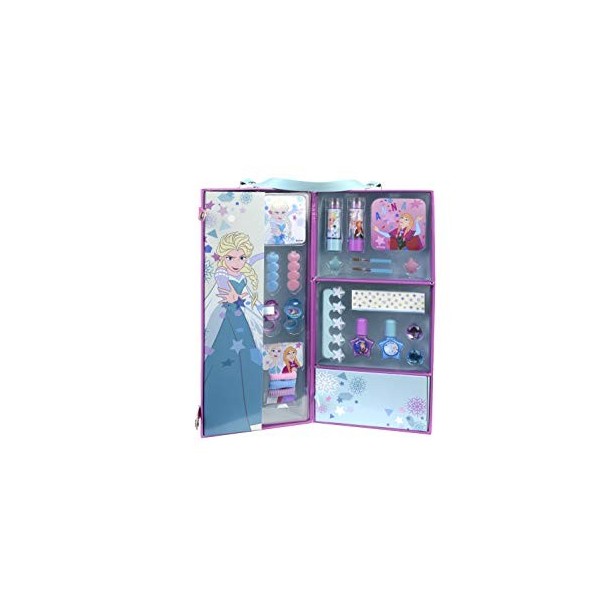 wet n wild DISNEY FROZEN Carry Me Magical Case Kit Maquillage pour Enfant 2 Rouges à Lèvres 2 Vernis Accessoires