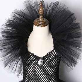 OBEEII Déguisement Maléfique Fille Halloween Carnaval Tutu Robe ave Bandeau +Ailes Sleeping Beauty Halloween Noël Costume pou