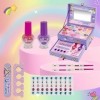 Comius Sharp Kit de maquillage pour enfant - Mallette de maquillage pour fille - Jouet pour filles - 4, 5, 6, 7, 8, 9, 10 ans