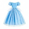 IBTOM CASTLE Cendrillon Déguisement Filles - Enfants Cendrillon Robe Cinderella Princesse Costume Carnaval Cosplay Halloween 