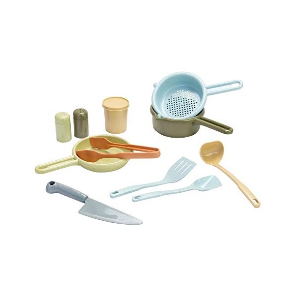 Dantoy Bio - Ensemble de cuisine pour enfants, 11 pièces - Jouets écologiques à partir de canne à sucre