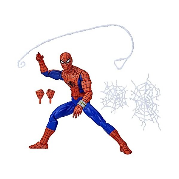 Marvel Legends Series Spider-Man 60th Anniversary Japanese Spider-Man 6-inch Action Figures, 6 Accessories