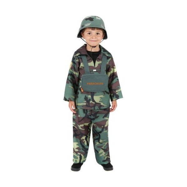 Smiffys Costume garçon militaire, avec haut, pantalon et sac à dos
