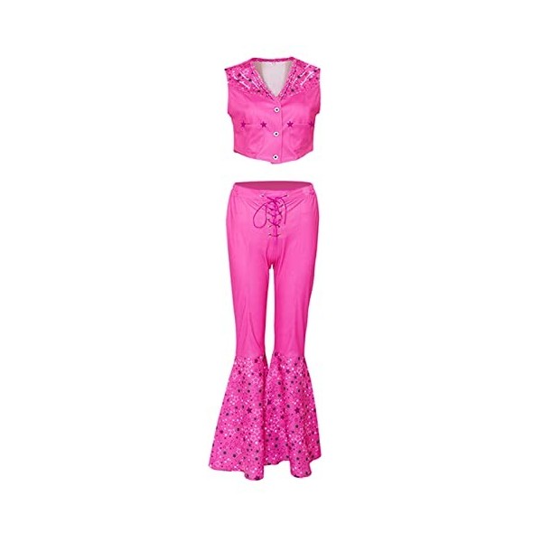 SETHOUS Barbie le film 2023 - Robe de cosplay - Rose - Costume dHalloween - Carnaval - Taille L