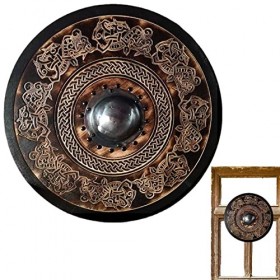 woyufen Bouclier Viking Bouclier, Bouclier Rond Viking Médiéval en Bois Fabriqué À La Main Bouclier Prêt À La Bataille, Cospl