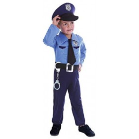 Ciao - Déguisement de flic enfant costume 6-8 ans avec des muscles rembourrés