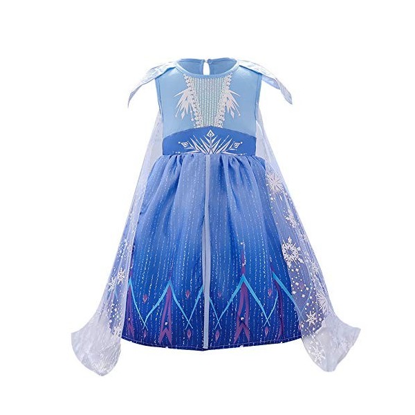 FYMNSI Costume de princesse reine des neiges pour bébé fille - Costume danniversaire - Pour fête de carnaval - Halloween - C