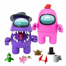 Bizak Among Us 64116550 Mega Figure Pack 2 dans Boîte Violet + Rose