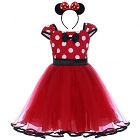 Costume de princesse à pois pour petite fille - Costume de mariage, baptême, anniversaire, tutu - Avec nœud papillon - Pour d