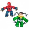 BANDAI - Heroes of Goo JIT Zu - Figurine daction Marvel - Pack de 2 Spiderman VS DR Octopus Multicolore CO41378