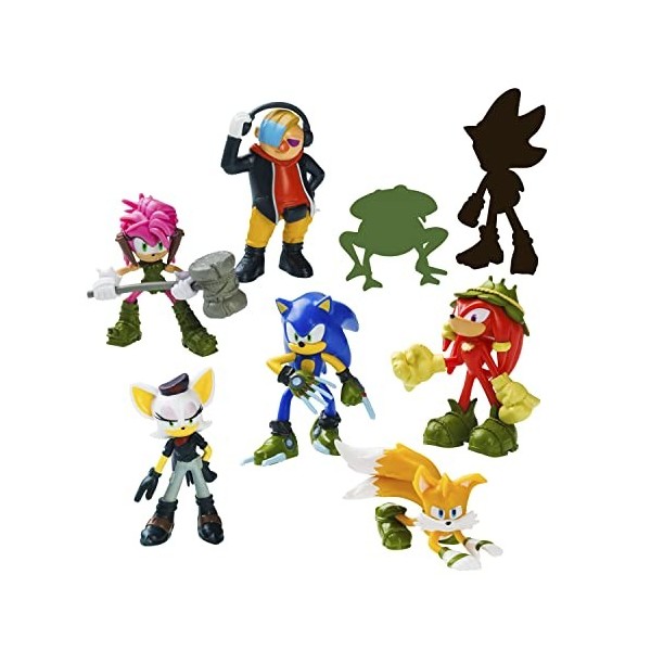 Bizak Sonic Prime Pack de 8 Figurines de 6,5 cm de Haut, dans Une boîte de Luxe Comprenant 2 Figurines Surprises Exclusives A