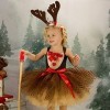 Déguisement Halloween Citrouille Fille Fantaisie Âge de Pierre Cavegirl Robe Princesse Noël père Noël Renne Girafe Tulle Tutu