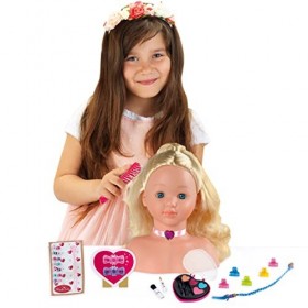 Theo Klein 5236 Princess Coralie Tête Coiffer et Maquiller "Little Sophia" I Produits de Maquillage Dans Palette En Forme de 