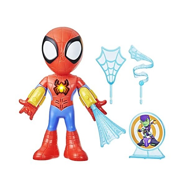 Hasbro Marvel Spidey et Ses Amis Extraordinaires, Spidey électronique, Figurine de 25 cm, Jouets préscolaires à partir de 3 A