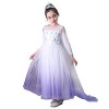 Lito Angels Déguisement Reine des Neiges 2 Princesse Elsa Robe Blanche avec Cape Enfant Fille Costume Manche Longue Taille 5-