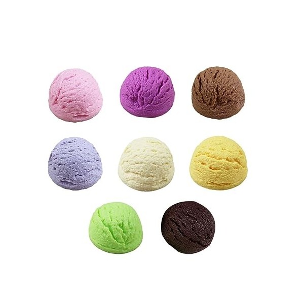 UPKOCH 8 Pièces Pour Ensemble De Jeu De Crème Glacée Pour Maison De Jeu Boule De Crème Glacée Modèle Boule De Crème Glacée Cu