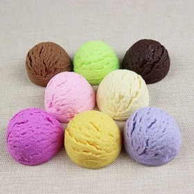UPKOCH 8 Pièces Pour Ensemble De Jeu De Crème Glacée Pour Maison De Jeu Boule De Crème Glacée Modèle Boule De Crème Glacée Cu