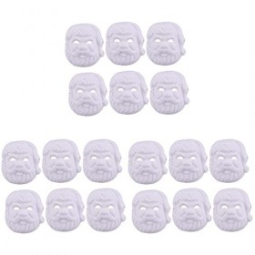 Totority 18 Pcs Masque De Bricolage Blanc Masque De Mardi Gras Peinture Vierge Masque De Dessin Animé Masques De Père Noël Ma