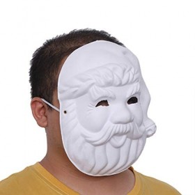 Totority 18 Pcs Masque De Bricolage Blanc Masque De Mardi Gras Peinture Vierge Masque De Dessin Animé Masques De Père Noël Ma