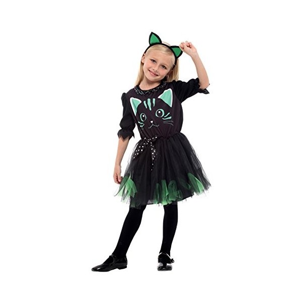 Licus Robe chat pour fille pour Halloween Cosplay Carnaval - Noir - 46