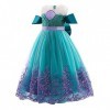 OBEEII Deguisement Princesse Fille sirène Fille Princess Dress Up Robe Tutu Fête danniversaire de Luxe Halloween Kids Robes 