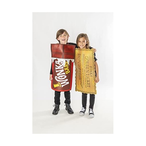 Rubies Costume officiel Willy Wonka et The Chocolate Factory - Ticket dor - Taille M - 5-8 ans